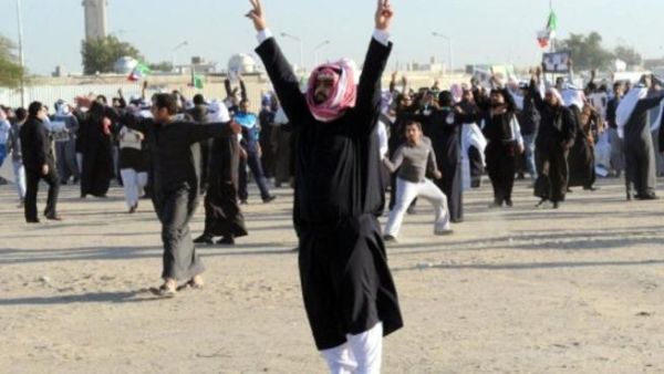 جانب من مظاهرة البدون في الكويت. جانب من مظاهرة البدون في الكويت.