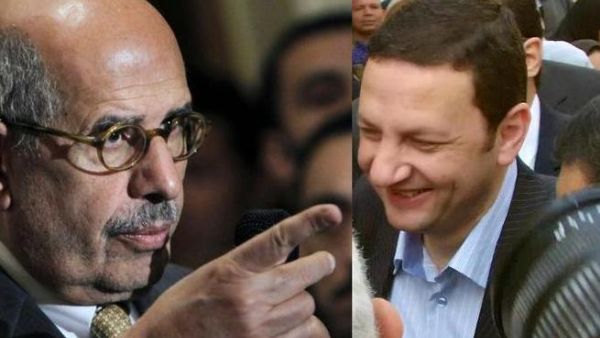 الدكتور محمد البرادعي ووزير التموين المصري باسم عوده الدكتور محمد البرادعي ووزير التموين المصري باسم عوده