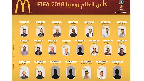 الفائزين برحلة مجانية لروسيا.