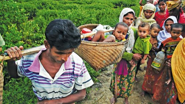 Rohingya refugees who had been stranded in the 'no-man's land' between Myanmar and Bangladesh. (AFP/ File Photo)