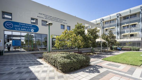 Assaf Harofeh Hospital, where four hunger striking Palestinian prisoners are being held and handcuffed to their beds. (File)