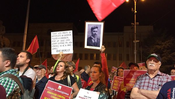 Our name is Macedonia! a protester in Skopje says (Twitter)