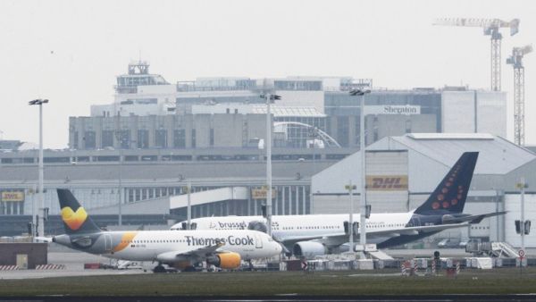 This file photo taken on March 22, 2016 shows Brussels Airport, in Zaventem, after two explosions rocked the main hall of the airport, killing at least one person and wounding several others. (AFP/Dirk Waem) This file photo taken on March 22, 2016 shows Brussels Airport, in Zaventem, after two explosions rocked the main hall of the airport, killing at least one person and wounding several others. (AFP/Dirk Waem)