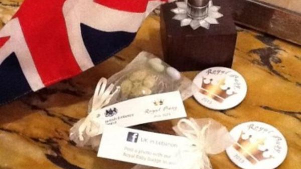 Here's what the British Embassy in Lebanon will be handing out to celebrate the birth of the British Royal baby.