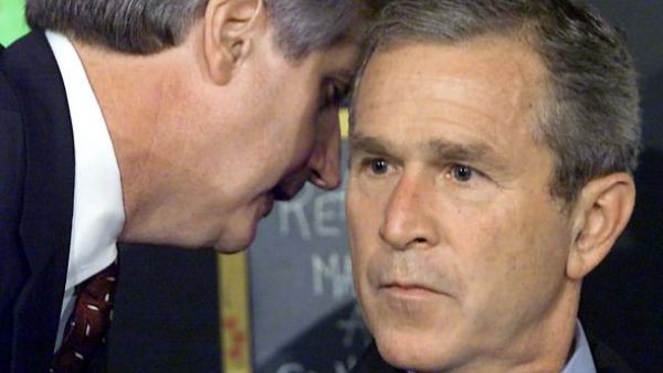 Back in 2001, Bush was filmed reading to school children in Florida for another ten minutes following news of the first plane attack on September 11. (AFP/File)
