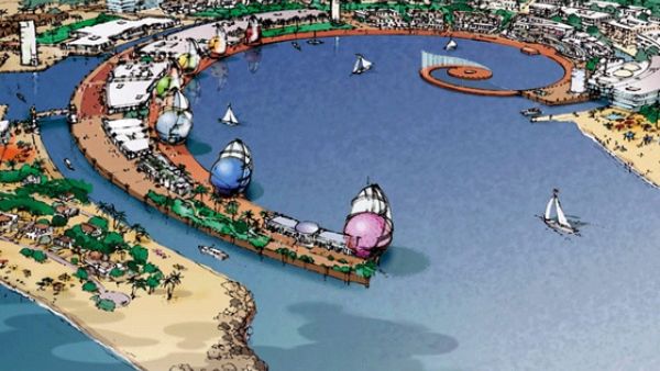 The Omagine Project will have seven pearl shaped buildings, each with a different theme.  (Omantourism.gov.com)