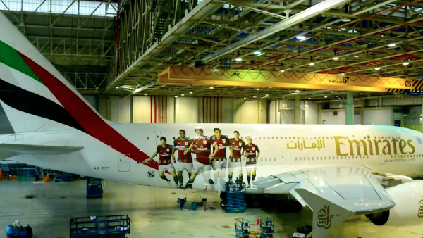 The aircraft flew from Milan to JFK and will continue to operate to 37 destinations in the Emirates network. (Facebook/Screenshot)