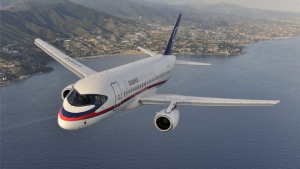 The Sukhoi Superjet 100 is a modern fly-by-wire twin-engine regional jet with 8-108 passenger seats. (Wikipedia)