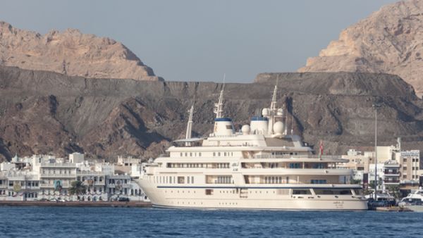 Al Said, the luxury yacht of Sultan Qaboos in the old port of Muttrah in Muscat. (Shutterstock/Philip Lange) Al Said, the luxury yacht of Sultan Qaboos in the old port of Muttrah in Muscat. (Shutterstock/Philip Lange)