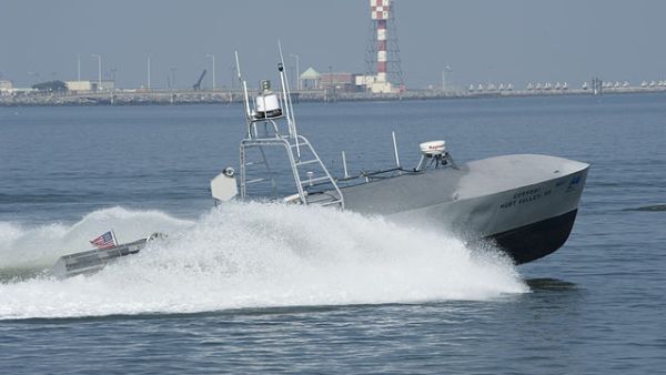 An unmanned surface vehicle operated by the US Navy. (Wikimedia Commons)