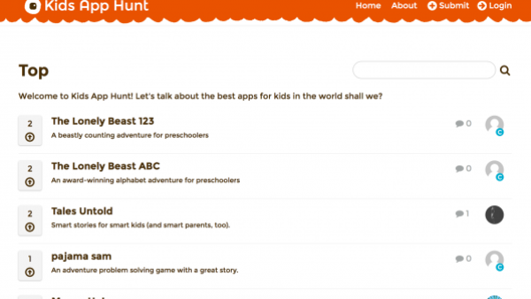 موقع Kids App Hunt خصّص ليقوم باصطياد التطبيقات المميزة والمخصصة للأطفال دونًا عن غيرهم