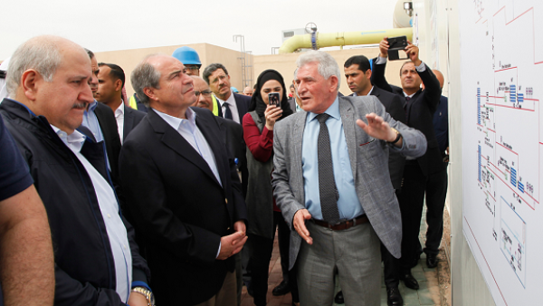 The water desalination plant was inaugurated on 18 March 2017 by Jordan's Prime Minister Hani Mulki. (Jordan News Agency/ Petra)