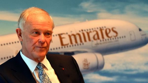 Talking at the ITB tourism fair, Emirates President, Tim Clark, commented on popularity of low-cost airlines, Trump's travel ban and Emirates-Etihad merger rumors. (AFP/Tobias Schwarz)