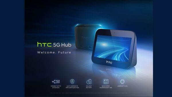 The HTC 5G Hub allows customers to use 5G on multiple devices while on the go, at work, or at home for fast connectivity, content sharing, entertainment and more. 