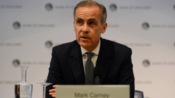 The Governor of the Bank of England, Mark Carney attends a press conference at the Bank of England in London on February 25, 2019.(AFP)