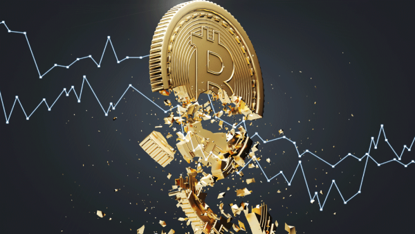 The crypto market cap dropped sharply from $141 billion last Saturday to $129 billion on Monday. (Shutterstock)