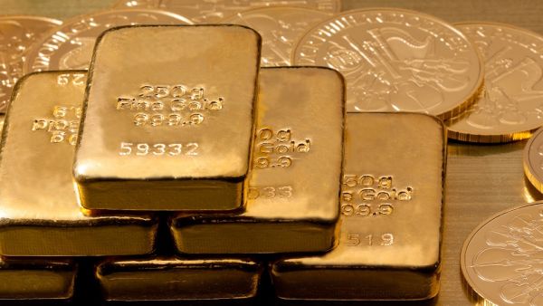 Gold prices were trading near flat on Monday in Asia. (Shutterstock)