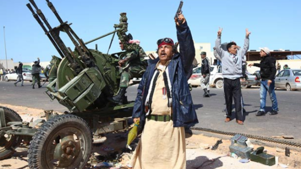 Libyans engage in a little celebratory firing