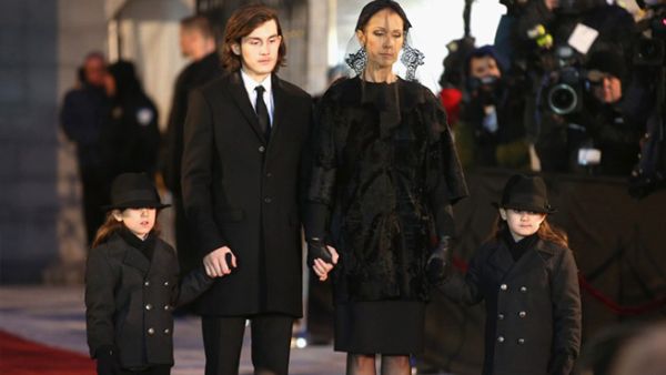 Celine and her late husband René Angélil have three sons together. (File photo)