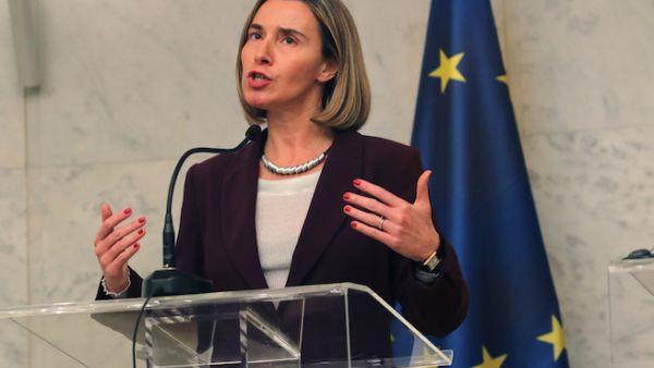 Under pressure. European Union Foreign Policy Chief Federica Mogherini speaks to the media in Brussels, on October 18. (Shutterstock)