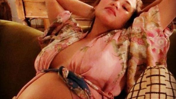 Closer look: Chrissy Teigen, 32, shared an ultrasound of her unborn baby boy via Twitter on Saturday, as she's expecting her second child with husband John Legend (Source: Chrissy Teigen - Twitter) 