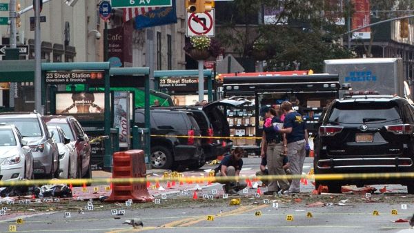 Law enforcement at the scene of the explosion in New York. (AFP/File)