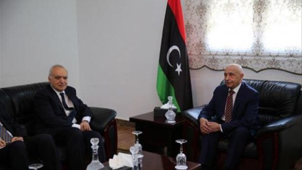 UN Eevoy Ghassan Salamé meets Ageilah Saleh in al-Qubbah (Twitter)