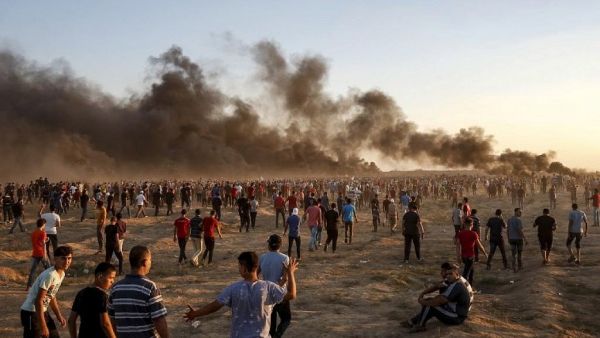 Gaza border protests (Twitter)
