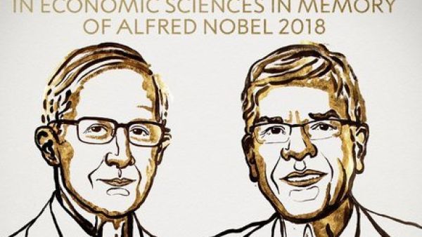2018 Nobel in Economics Awarded to William Nordhaus and Paul Romer (Twitter)