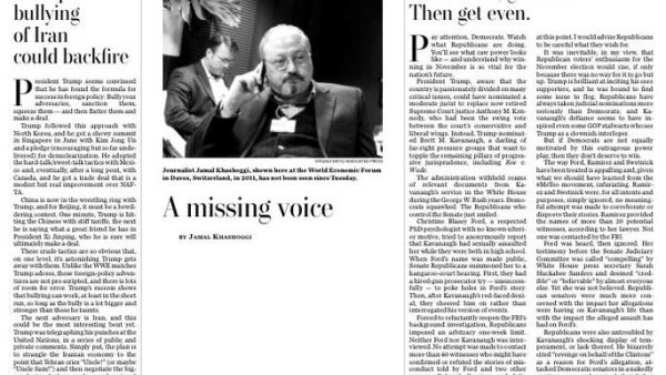 US media holding a spot for Jamal Khashoggi  (Twitter)