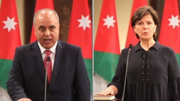 Education Minister Azmi Mahafzah and Tourism Minister Lina Annab (Twitter)