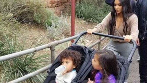 Kim Kardashian Takes Kids to Disneyland (Twitter)