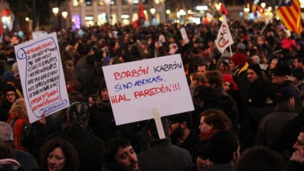 تظاهرة في برشلونة احتجاجا على الاوضاع الاقتصادية/ا.ف.ب