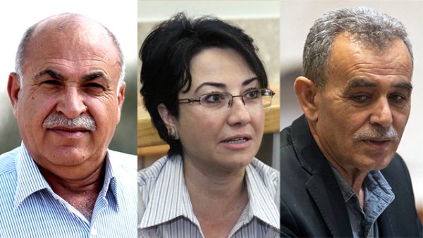 حنين زعبي وجمال زحالقة وجمعة الزبارقة