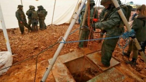 مدخل نفق حفره الجيش لتحديد موقع نفق حفره حزب الله تحت الأراضي الإسرائيلية
