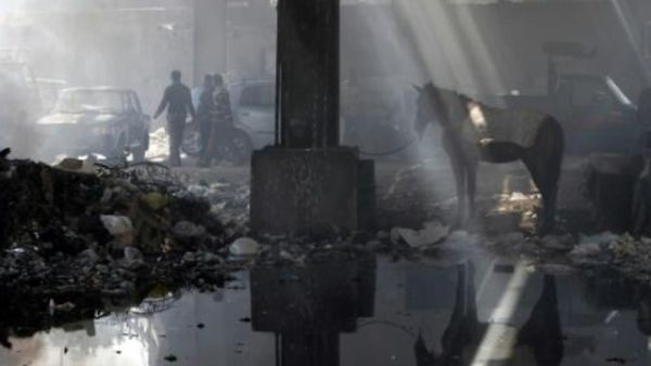 احد الاحياء الفقيرة في القاهرة
