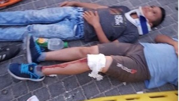 مستوطن يدهس اربعة اطفال فلسطينيين في القدس