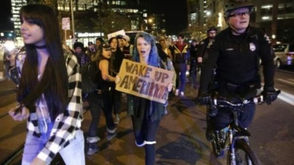 تظاهرة احتجاج على انتخاب دونالد ترامب رئيسا
