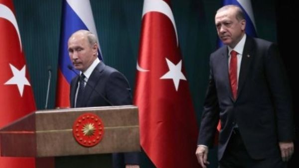 الرئيسان التركي رجب طيب اردوعان والروسي فلاديمير بوتين