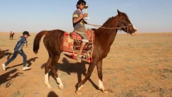 سباق للخيول العربية في شمال سوريا رغم الحرب

