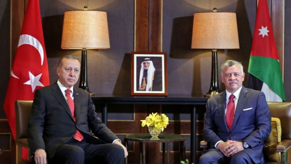 الملك عبد الله الثاني والرئيس التركي رجب طيب أردوغان 
