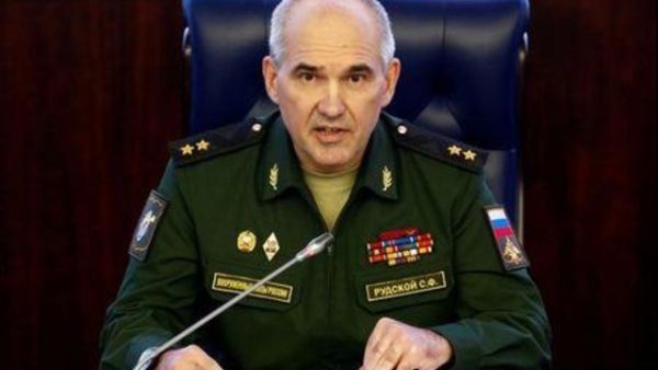 اللفتنانت جنرال سيرجي رودسكوي يتحدث في إيجاز صحفي في موسكو

