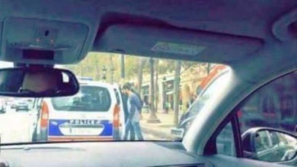 صورة عن الانترنت تظهر ما قيل انه المغني المغربي سعد لمجرد لحظة اعتقاله من قبل الشرطة