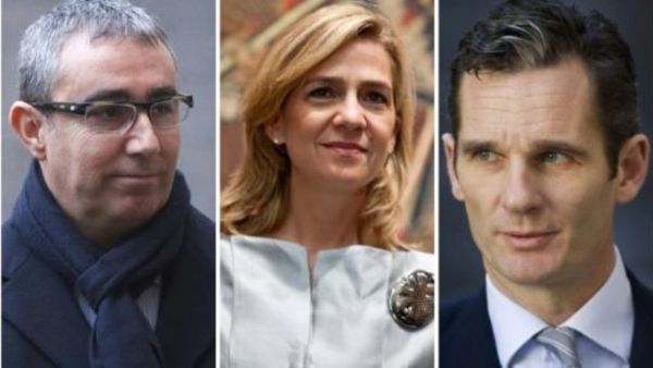 صورة مركبة تجمع الاميرة كريستينا وزوجها ايناكي اورجانغارين (يمين) ودييغو توريس

