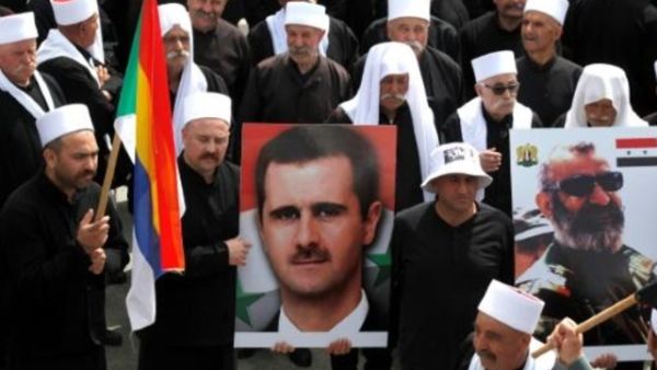 مسيرة لدروز الجولان دعما للرئيس السوري بشار الاسد
