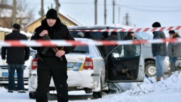 طوق امني في موقع الحادث في كانيازيتشي

