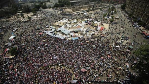 Egyptians protest against President Mohamed Morsi and the Muslim Brotherhood as they join others at Egypt's landmark Tahrir square on June 30 (Gianluigi Guercia / AFP)