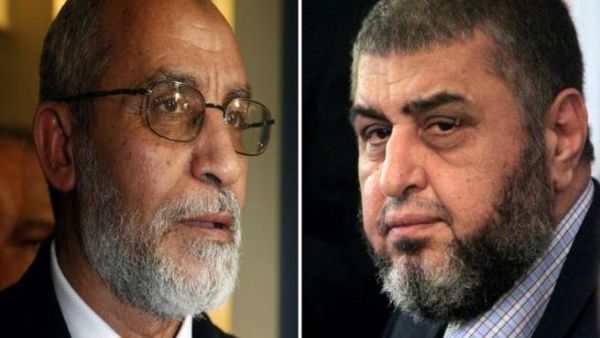 Khairat el-Shater (R) and Mohammed Badie (L) (AFP)