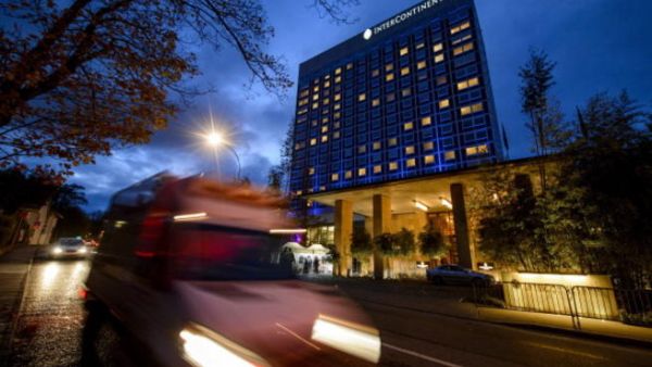  Intercontinental Hotel during talks over Iran's nuclear programme in Geneva on November 21, 2013. [Getty Images]