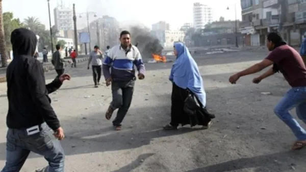 من تظاهرة السويس/الخميس/أ.ف.ب